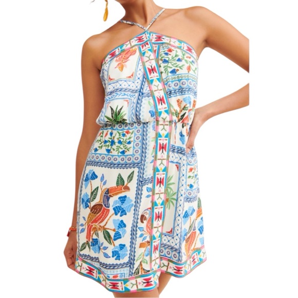FARM Rio Dresses & Skirts - Farm Rio Tropical Print Halter Dress